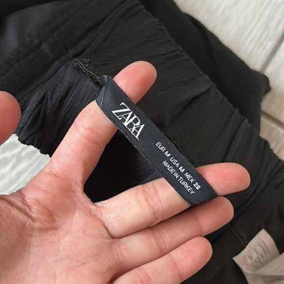 Zara black silky crop top - Picture 3 of 3